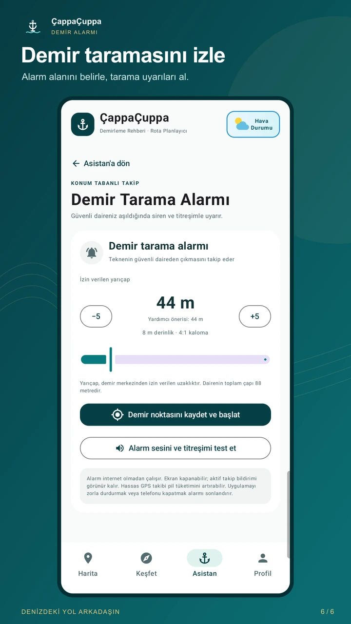 Demir tarama alarmı
